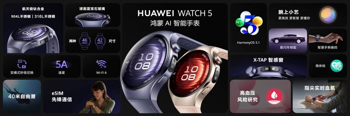 华为WATCH 5：健康监测AI助手续航颜值全在线的智慧手表(图3)