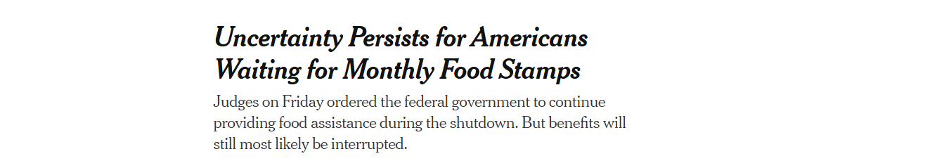 全球媒体聚焦︱美媒：政府关门超一个月 食品救济不确定性增加(图4)